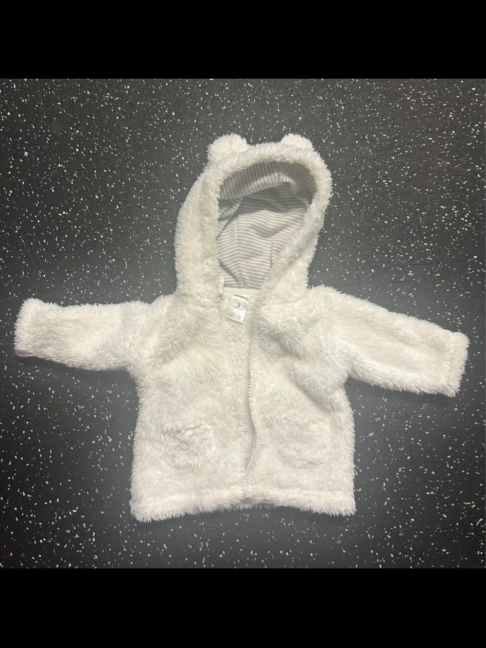 Carter's Cream Plush Hooded Baby Jacket with Ears